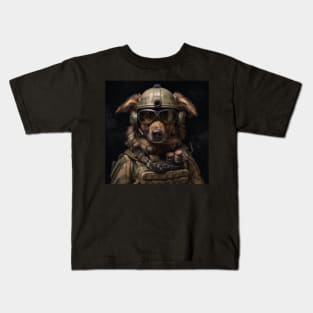 K9 Dog Army Kids T-Shirt